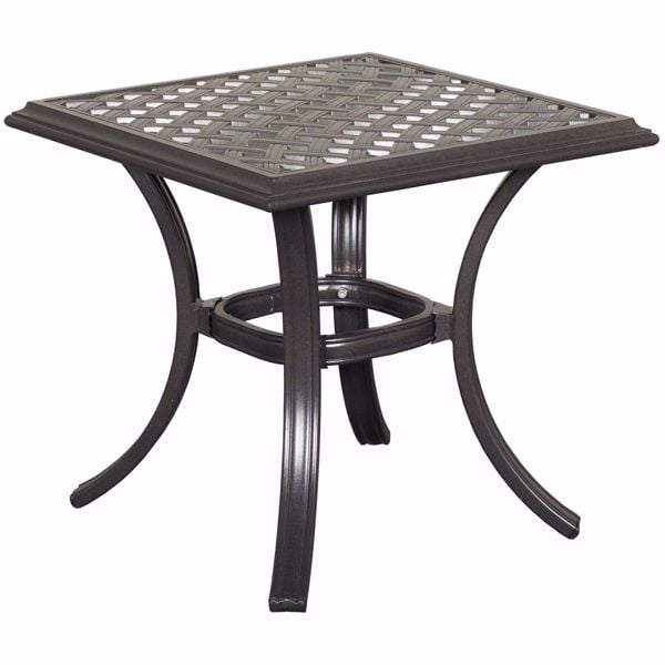 Halston 21 Patio End Table Afw Com, Black Aluminum Patio End Table
