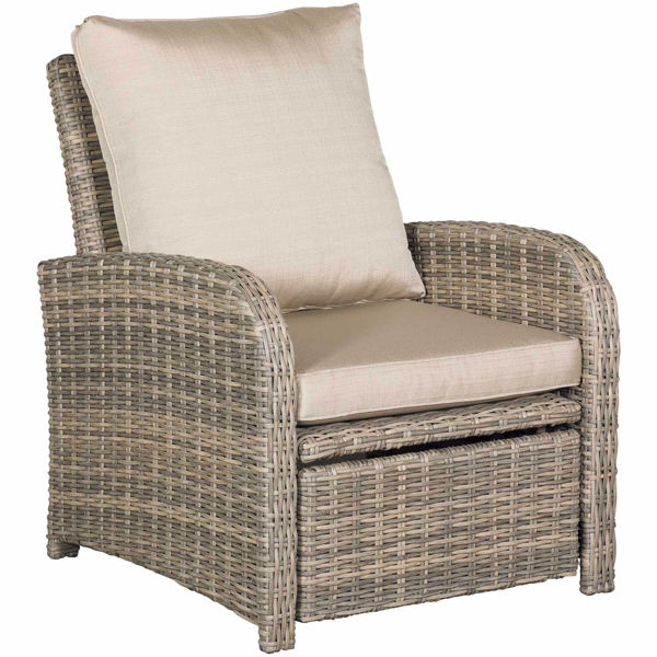 Brunswick Recliner With Cushion Ha 1074 R1 14523b Afw Com - Garden Furniture Reclining Patio Chairs