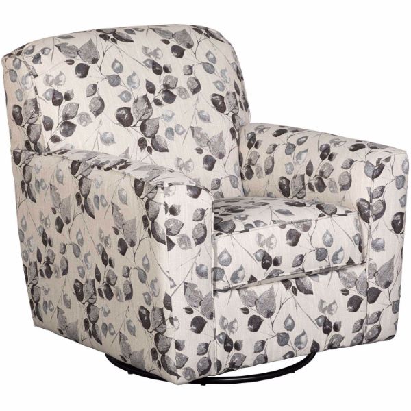 Abney Platinum Leaves Swivel Accent Chair 4970142 Ashley