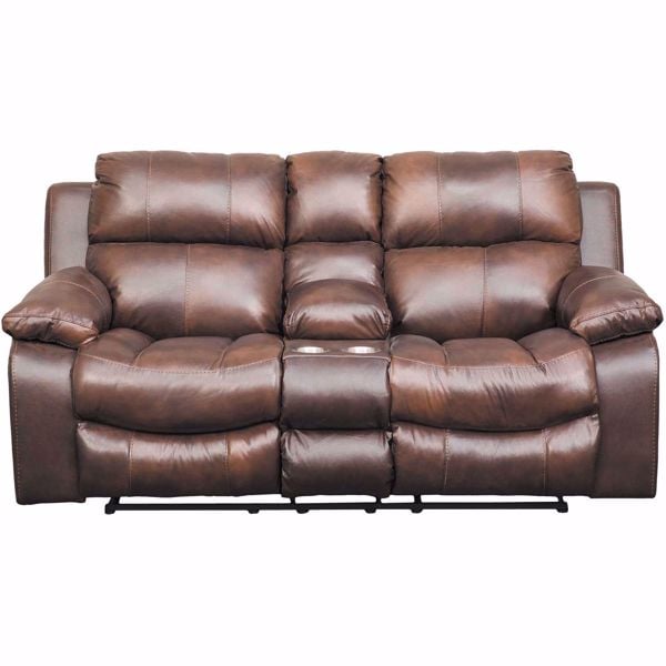 Positano Leather Power Reclining, Leather Reclining Console Sofa