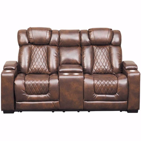 Maxwell Power Reclining Console, Corinthian Leather Sofa And Loveseat