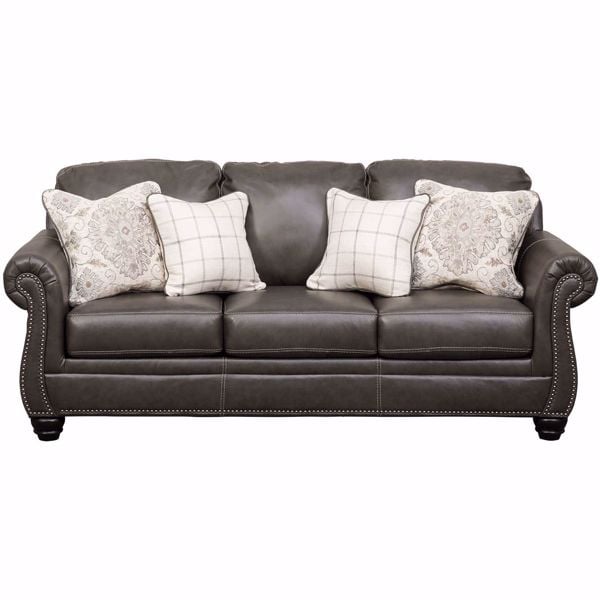 Lawthorn Slate Italian Leather Sofa 3260338 Ashley Furniture