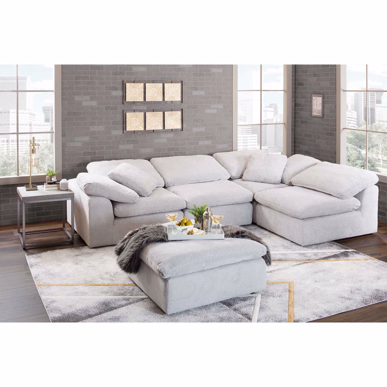 Slouch 4PC Sectional - | AFW.com