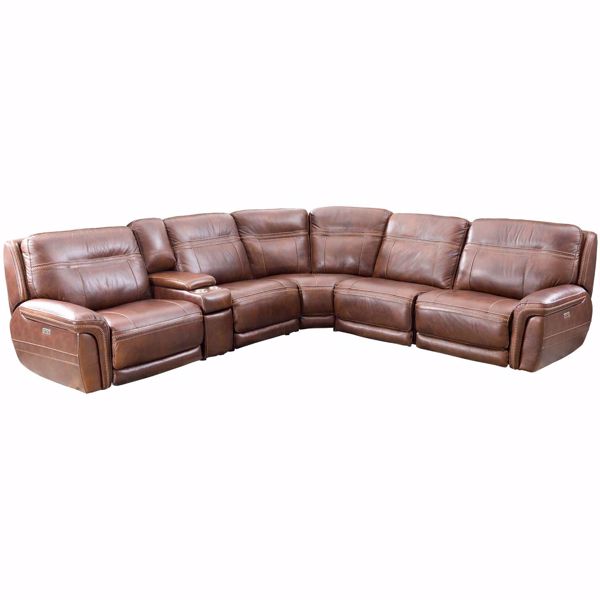 Leather Power Reclining Sectional, 6 Pc Leather Sectional Sofa