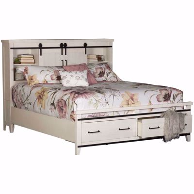 Dakota King Bookcase Storage Bed 2621, Queen Size Bed Frame With Storage And Bookcase Headboard