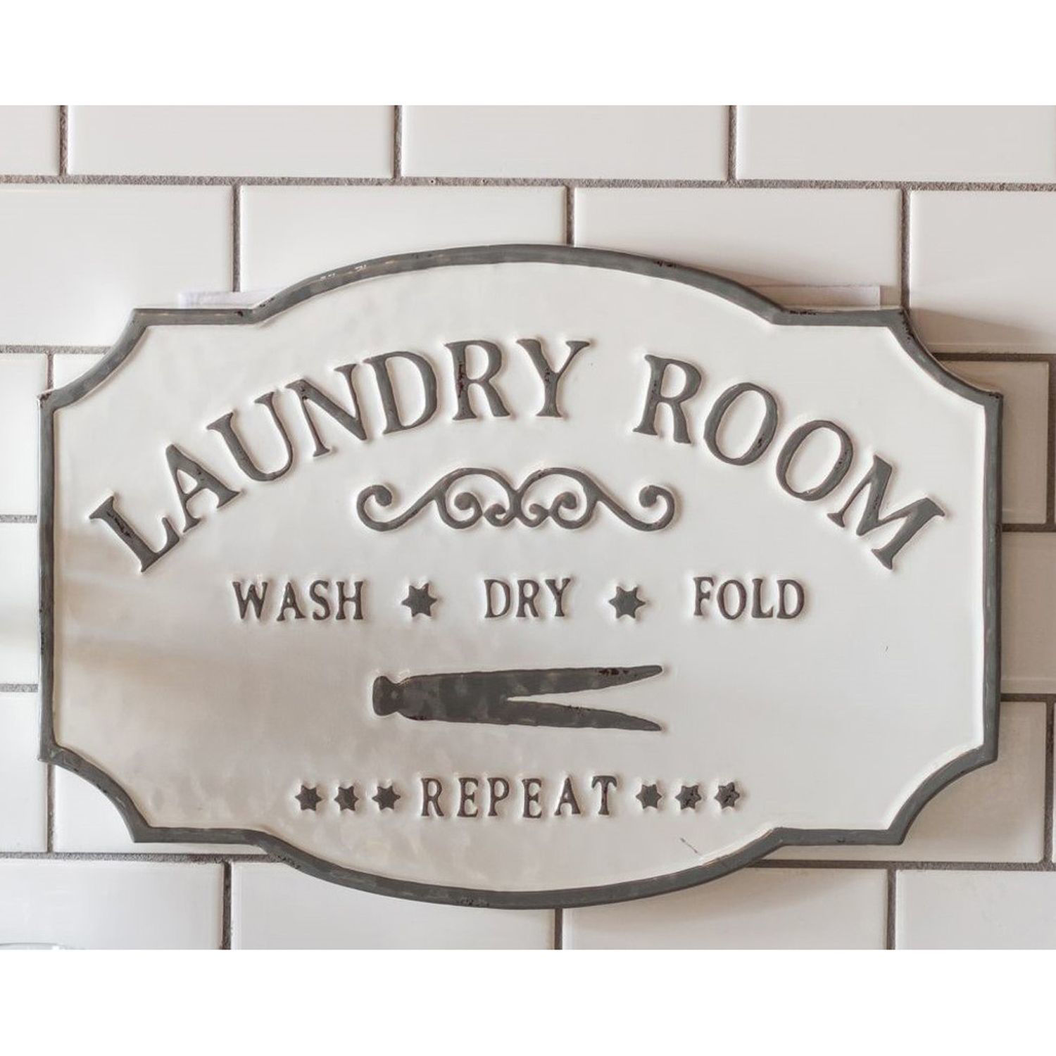 Laundry Metal Sign - Makes a Great Laundry Room Sign