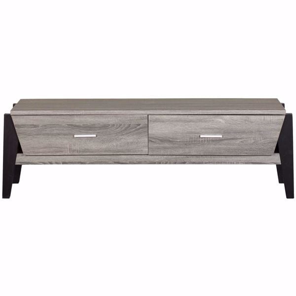 Picture of Gray and Black TV Stand