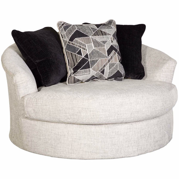 Megginson Swivel Accent Chair Afw Com, Signature Design By Ashley Megginson Oversized Round Swivel Chair In Storm