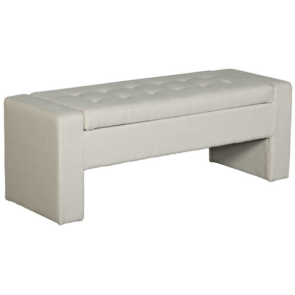 Picture of Lyla Beige Tufted Storage Bench
