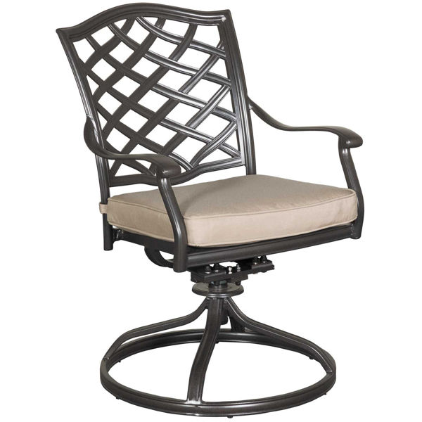 Halston Patio Swivel Arm Chair With Cushion Ld15727 11 146 1 P30162721 Afw Com - Best Outdoor Patio Swivel Chairs
