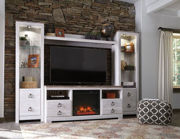 Willowton Wall Unit With Fireplace Ashley Furniture W267 24