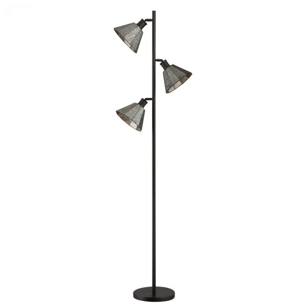 Busson Metal Industrial Floor Lamp, Retro 3 Light Floor Lamp