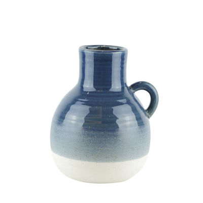 Picture of Navy Ceramic Handle Vase