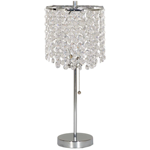 Chrome Acrylic Droplet Table Lamp, Droplet Table Lamp