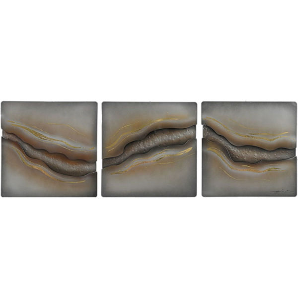 Picture of Set of 3 Metal Abstract Wall Decor