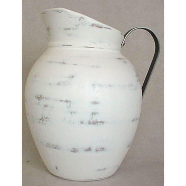 Picture of Rustic White Pitcher 12 In
