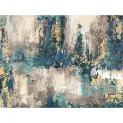Picture of Teal, Blue and Gold Abstract Wall Art