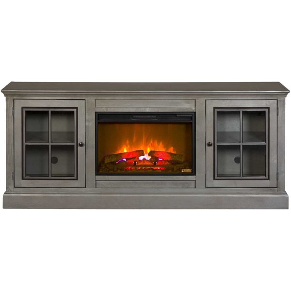 Churchill 75 Fireplace TV Console DR1902-GRY | aspenhome | AFW.com