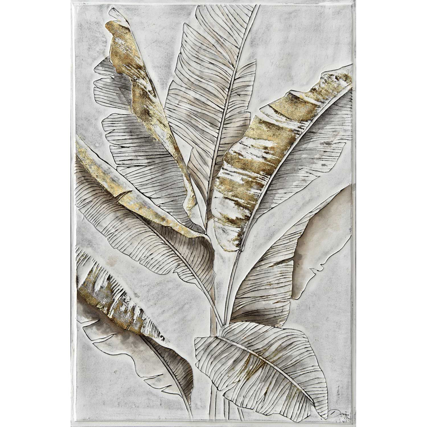 Leaves with Gold Accent Art | AFW.com