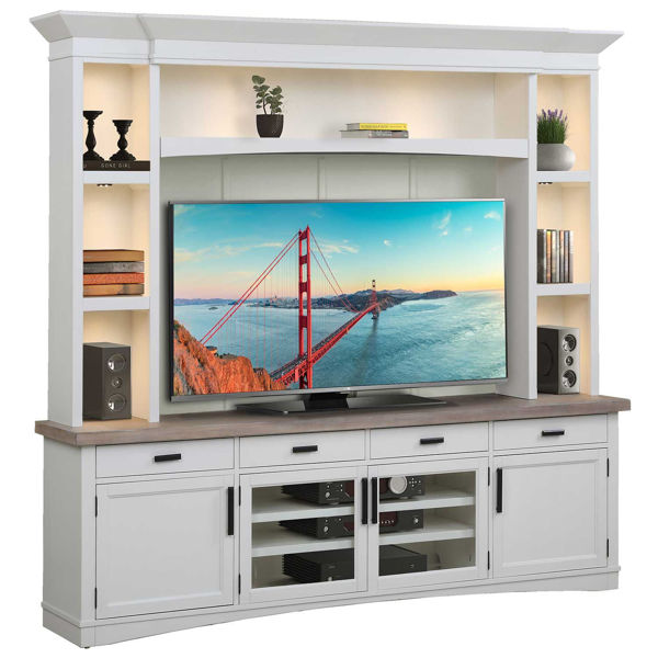 Americana White Wall Unit Ame 92 Cot Bp Hb Hpx2 Afw Com - Entertainment Center Wall Unit White