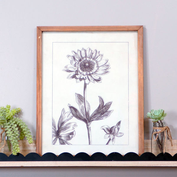 Picture of Wood Framed Flower
