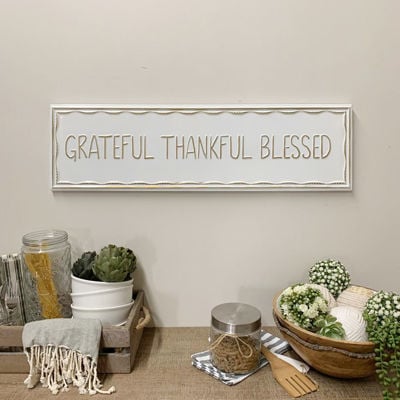 Picture of Grateful Thankful Wall Sign