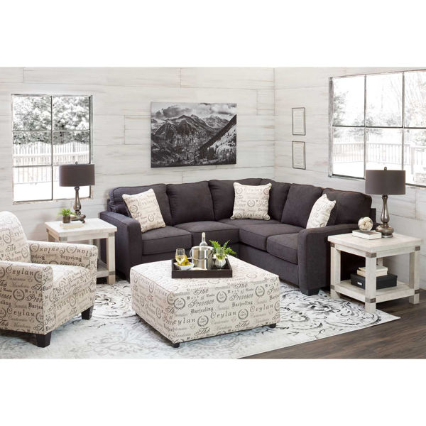 2pc Charcoal Sectional With Laf Sofa F2, Charcoal Living Room Sofa