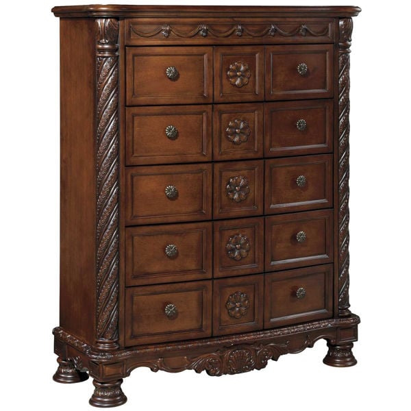 North S 5 Drawer Chest B553 46, Do Ashley Dressers Come Assembled