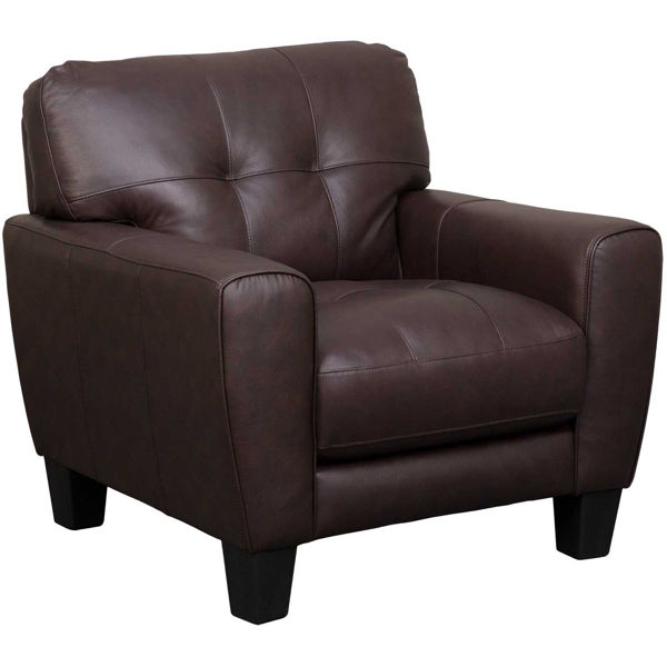 Aria Brown Leather Chair 7095c 20, Genuine Leather Chair