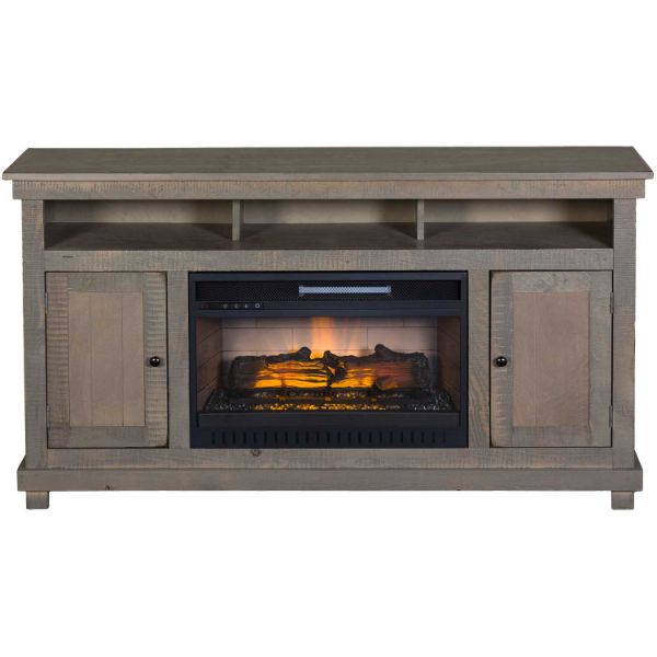 La Costa Overland Gray 60-Inch Fireplace Console | LC60-G | AFW.com