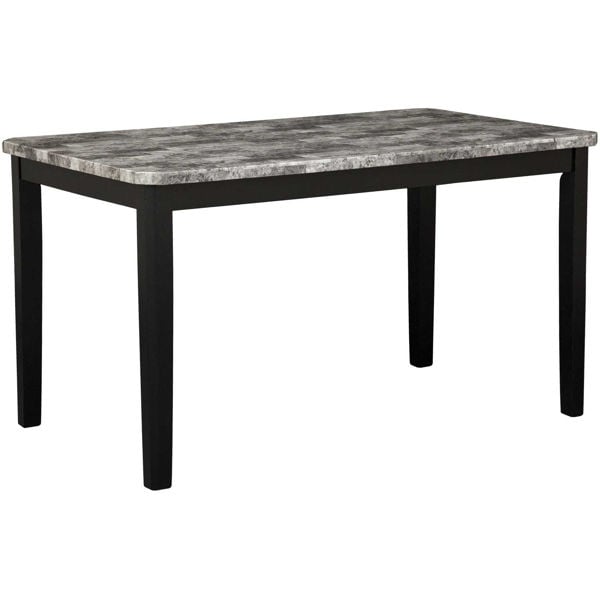 Brian Rectangular Counter Height Table, Bar Height Marble Top Dining Table