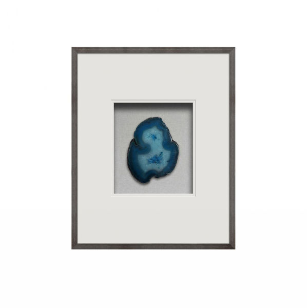 Picture of Blue Agate In Double Matte Wood Frame