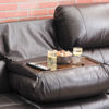 Picture of Italian Leather Triple Recline Sofa with Drop Table