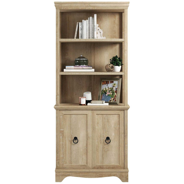 Picture of Adaline Cafe Light Wood Two Drawer Library