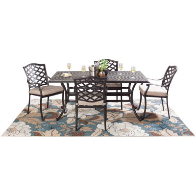 Picture of Halston 5 Piece Patio Set with Arm Chairs