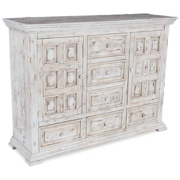 Isabella White 6-Drawer Door Dresser WNL3000-ND | Nero NL3000-NDSR