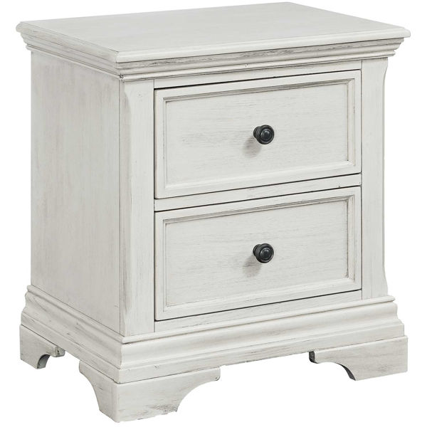 Olivia White 2 Drawer Nightstand | W2207 | AFW.com