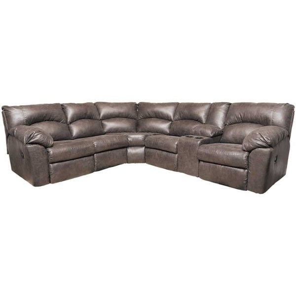 2pc Pewter Reclining Sectional, Ashley Furniture Microfiber Sectional With Recliners