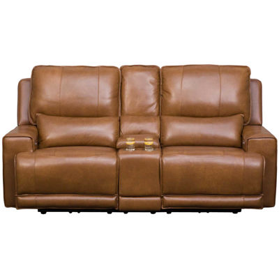 American Furniture Warehouse, Torretta Italian Leather Reclining Sofa