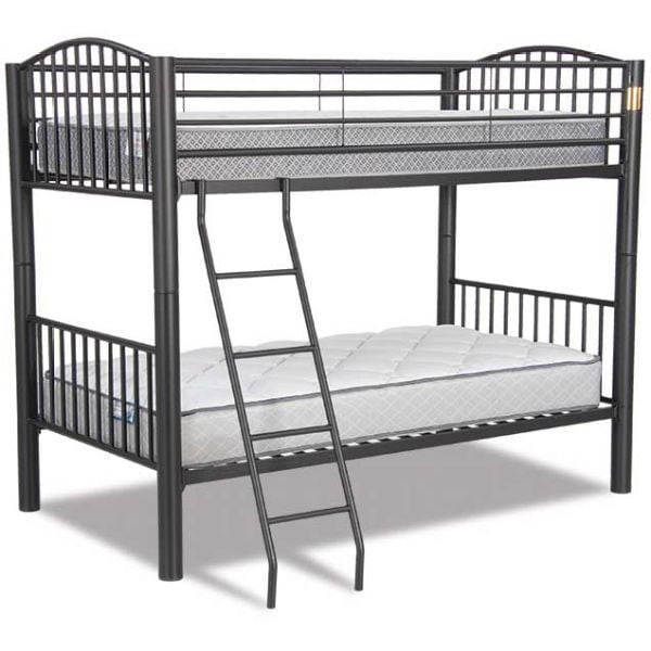 Twin Over Bunk Bed Black 0706b, How Wide Is A Twin Bunk Bed Frame