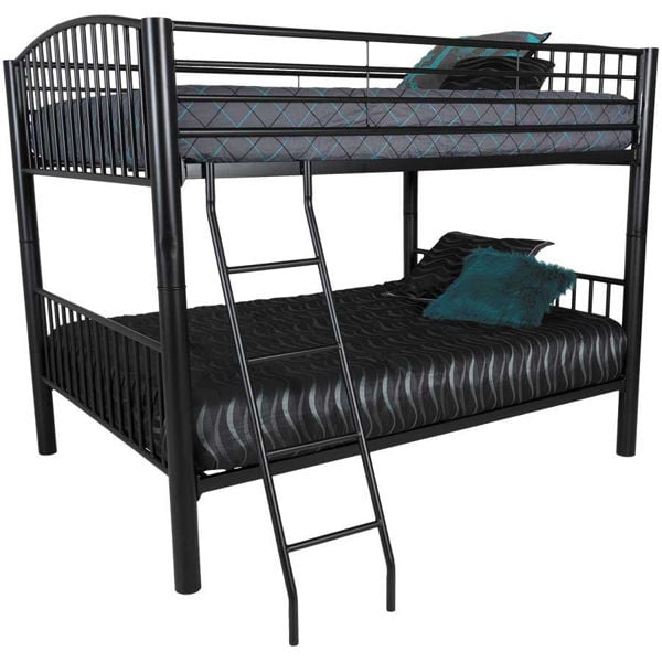 Full Over Black Bunk Bed 0705b, Black Metal Bunk Bed Twin Over Full Size Futon