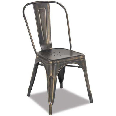 Picture of Antique Black Gold Metal Chair