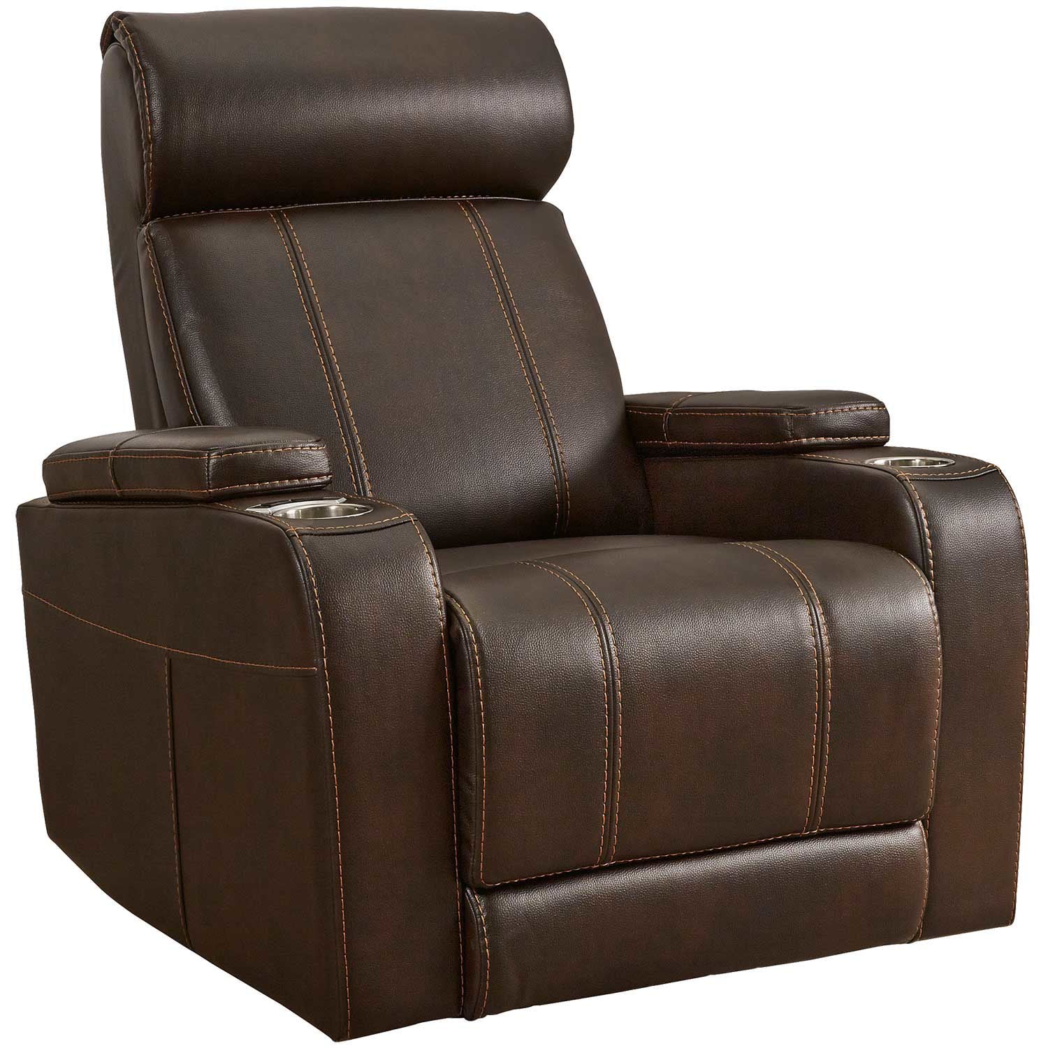 Screen Time Walnut Power Recliner - Ashley Furniture | AFW.com