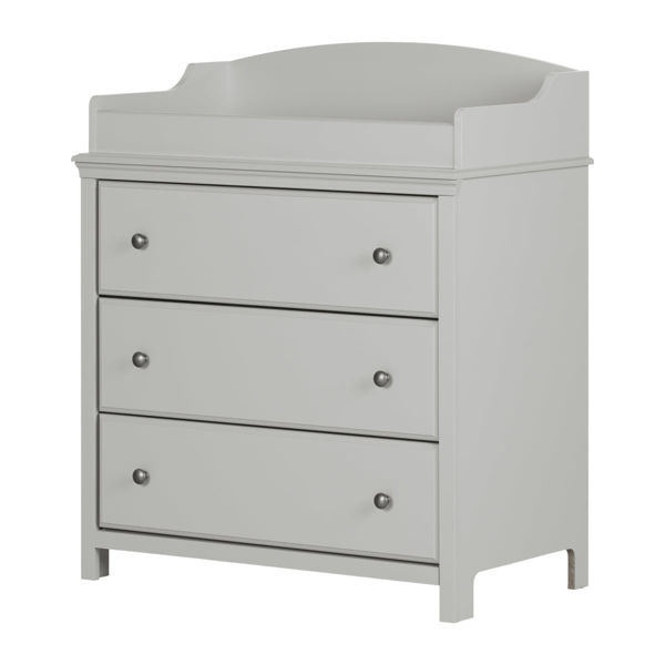 Cotton Candy - 3-Drawer Changing Table, Soft Gray | 9020330 | AFW.com
