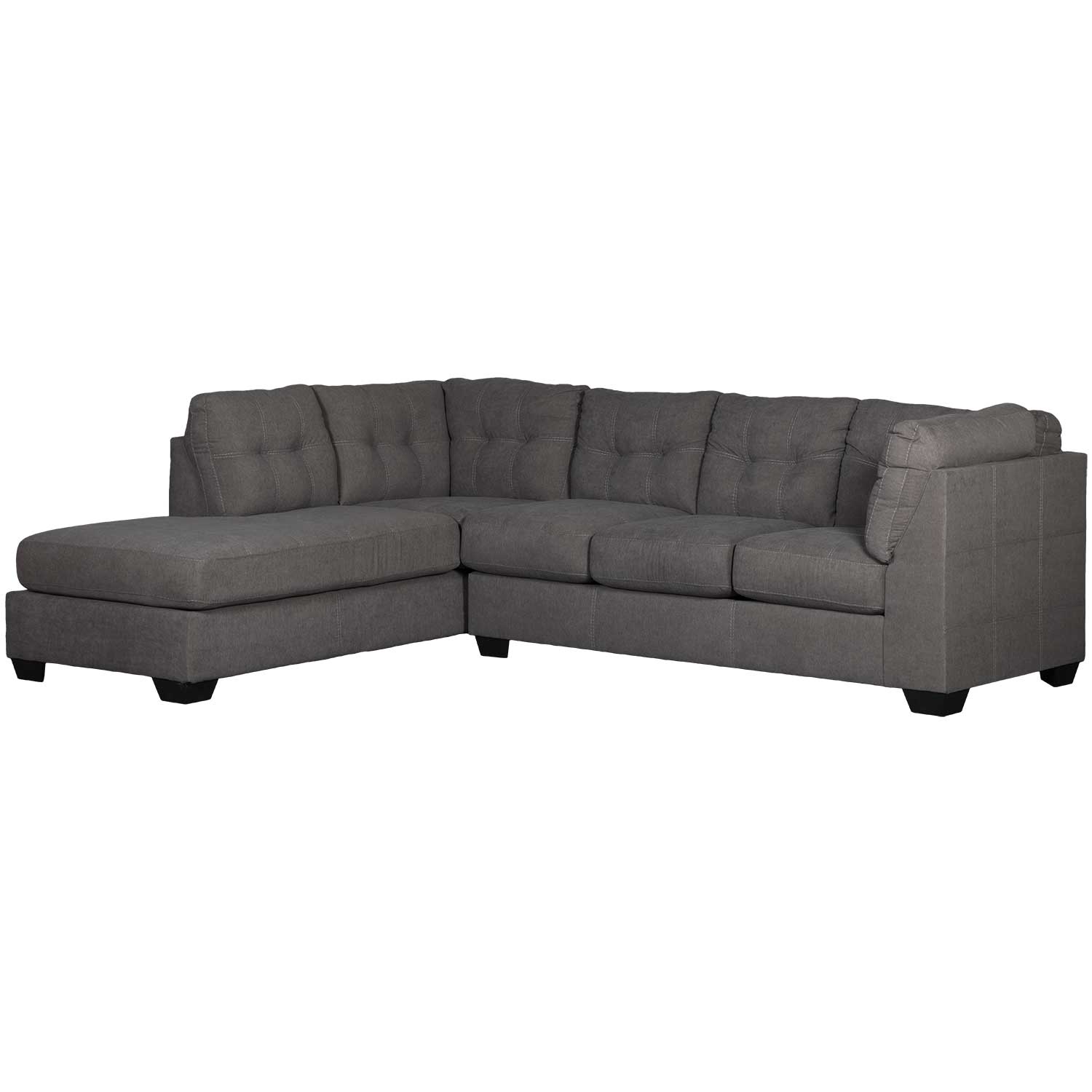 Charcoal 2pc Sectional With Laf Chaise
