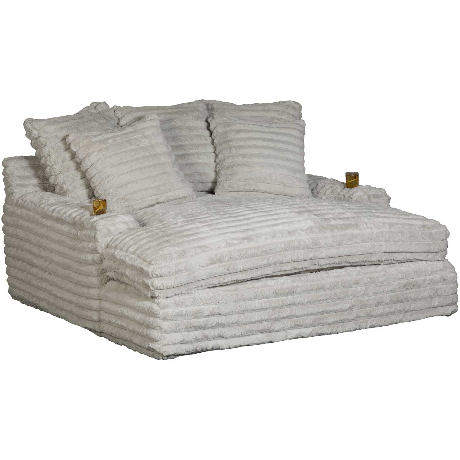 Luxe Dove Gray Double Chaise D1 92811 Afw Com
