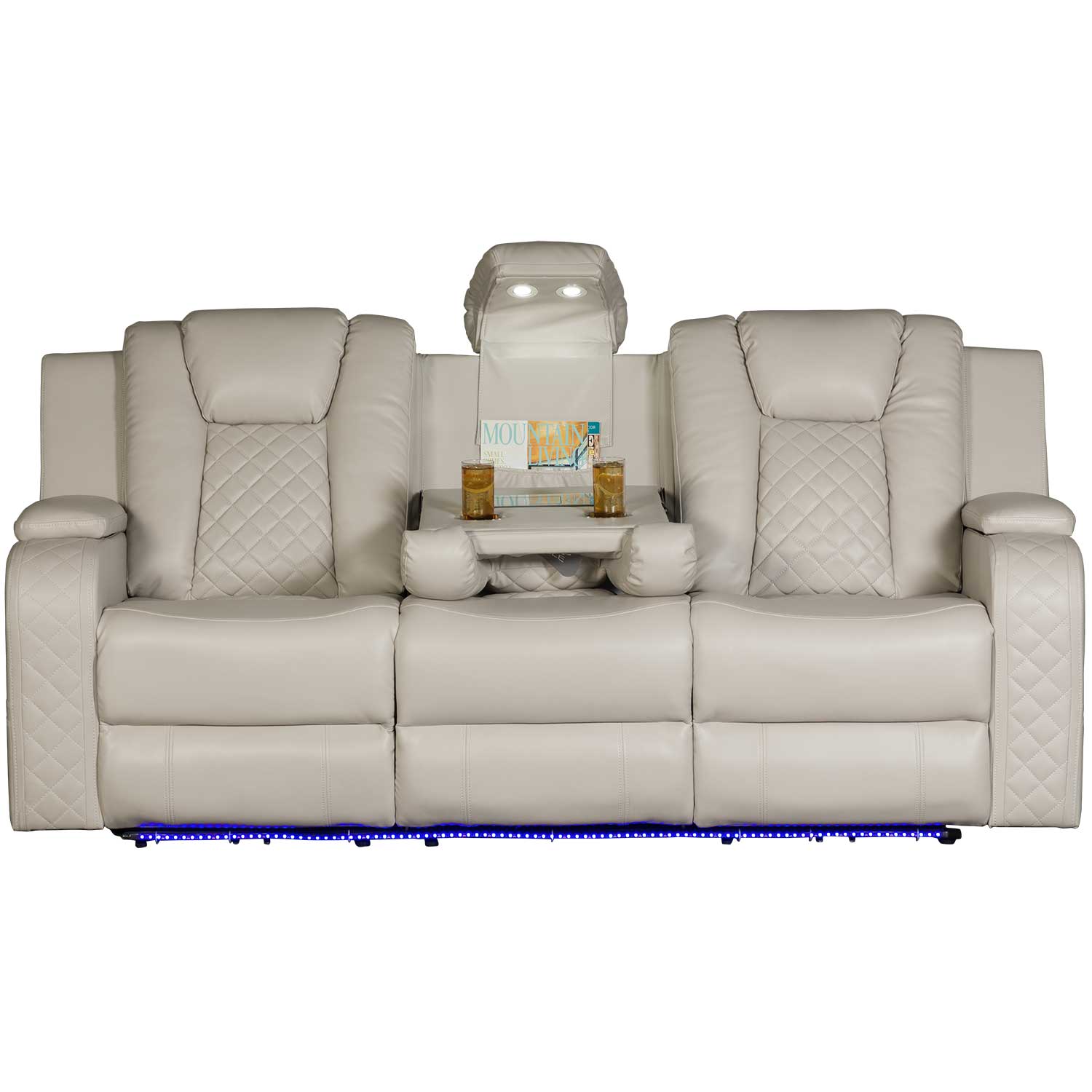 Hyde Park Power Reclining Sofa with Drop Down Tabl | 1B-7999PRS
