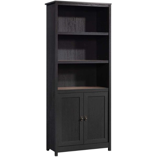 Cottage Road Black Bookshelf with Storage