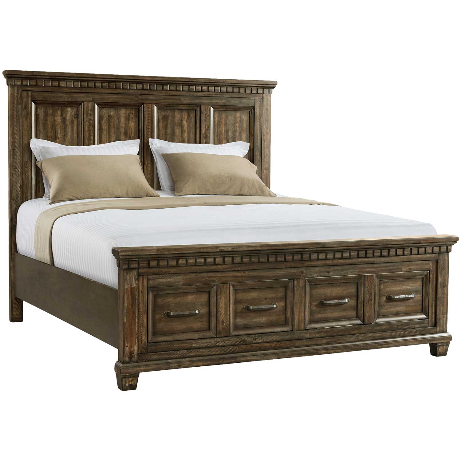 McCoy Espresso King Storage Bed | 1055-KSBED | AFW.com