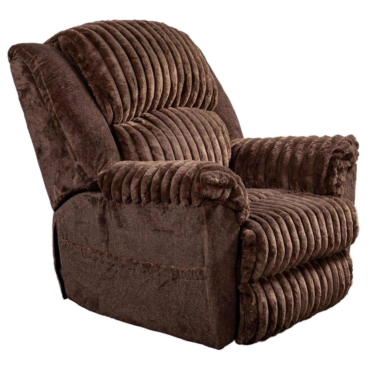 Relax in the Shaggy Chocolate Power Zero Gravity Recliner | AFW.com